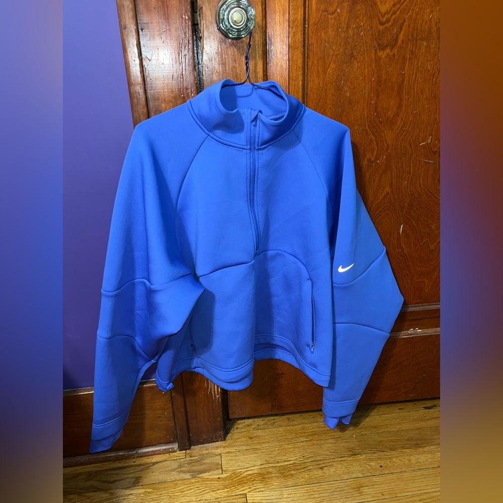 Nike purple/blue crop top sweatshirt